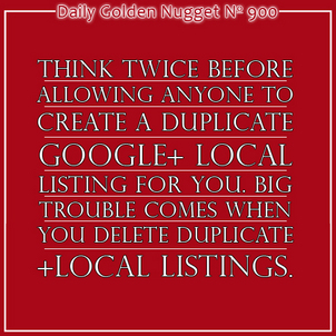 Case Study of Duplicate Google+ Local Listings