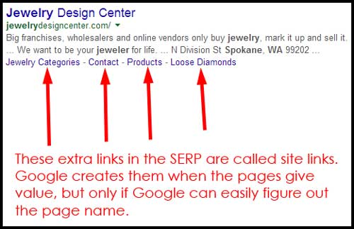 Jewelry Design Center Website Review 1075-serp-site-links-72