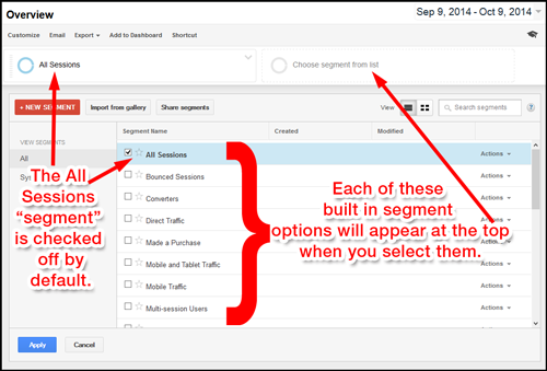 Google Analytics: Segmenting Mobile Traffic 1101-segment-options-0