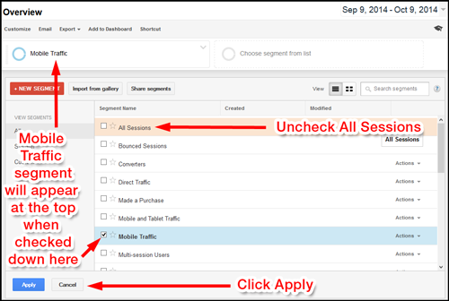 Google Analytics: Segmenting Mobile Traffic 1101-selecting-mobile-traffic-segment-7