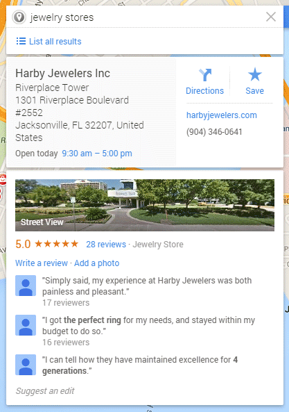 Harby Jewelers Website Review 1155-google-maps-harby-jewelers-74