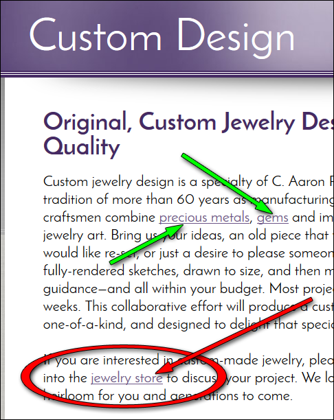 C. Aaron Penaloza Jewelers Website Review  1170-jewelry-store-internal-link-33