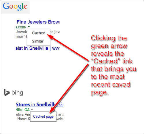 Google and Bing Web Page Cached Dates 1219-google-bing-cached-link-73