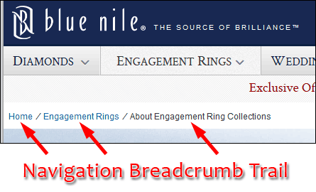 Breadcrumbs Leave Helpful Trails For Mobile Users 1244-blue-nile-breadcrumbs-44