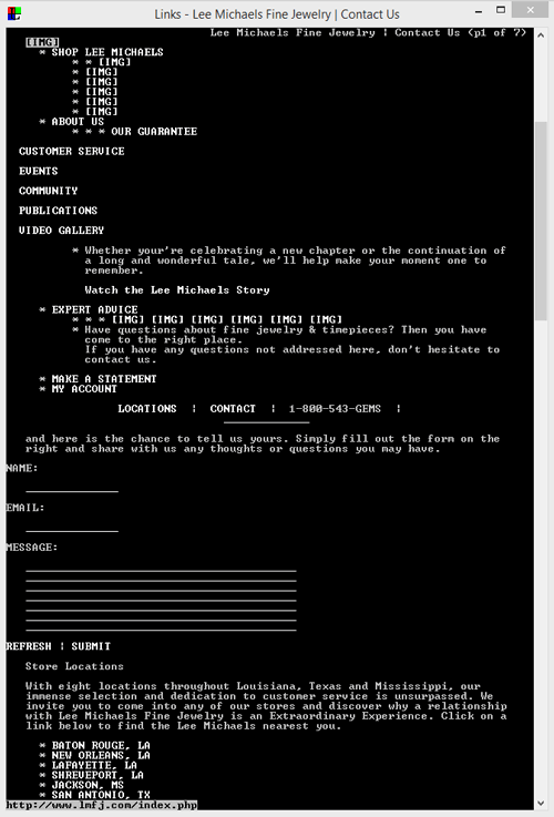 SEO Ranking Comparison Between Two Competing Jewelry Websites 1246-lee-michaels-contact-55