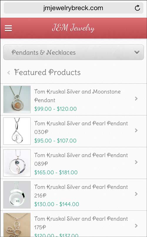 J&M Jewelry Mobile Website Review 1275-pendants-necklaces-14