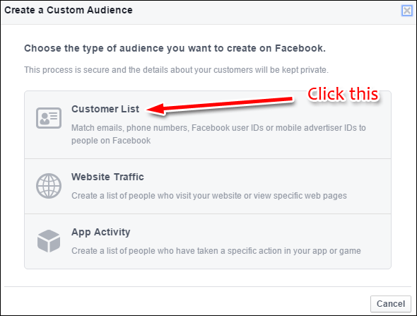 Uploading Your Customer List to Facebook Custom Audience: Holiday 2015 Run-up 1352-customer-list-18 Uploading Your Customer List to Facebook Custom Audience: Holiday 2015 Run-up 1352-customer-list-18