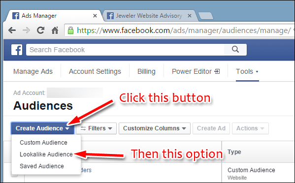 Uploading Your Customer List to Facebook Custom Audience: Holiday 2015 Run-up 1352-manager-audiences-lookalike-16