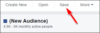 Directions for First Time Users of Facebook Audience Insights: Holiday 2015 Run-up 1353-save-audience-47