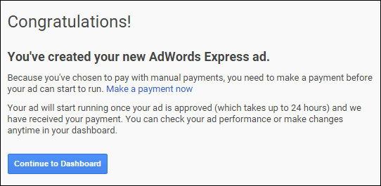 Setting Up Google AdWords Express TBT: 2015 Holiday Run-Up 1369-congratulations-65