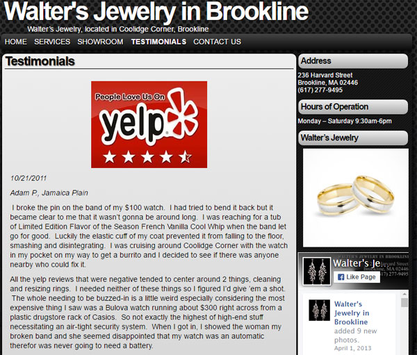 Walters Jewelry FridayFlopFix Website Review 1504-yelp-website-page-5