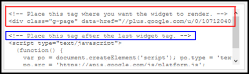 Setting Up Google Plus Badges for Your Website 1530-966-javascript-code
