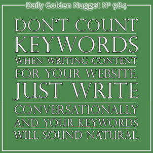 Dont count keywords anymore... 1629-daily-golden-nugget-984 Dont count keywords anymore... 1629-daily-golden-nugget-984