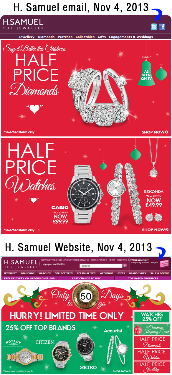 Holiday Season 2013 Email Marketing Review 2167-864-h-samuel-email