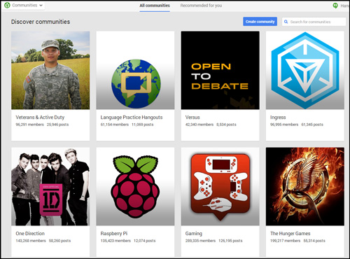 Introduction to Google Plus Communities 228-956-discover-communities