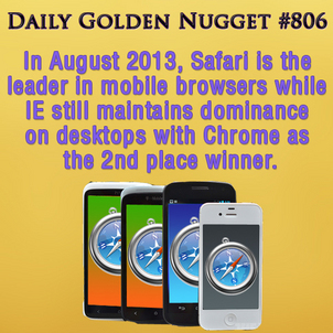 Safari is the Mobile Browser Winner, with Android in Far Second 228-daily-golden-nugget-806 Safari is the Mobile Browser Winner, with Android in Far Second 228-daily-golden-nugget-806
