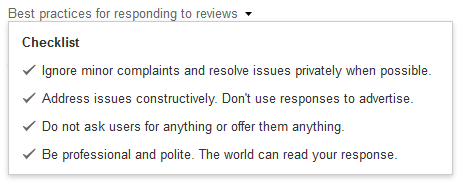 Reviews on Google Maps and Places 2334-995-best-practice-responce