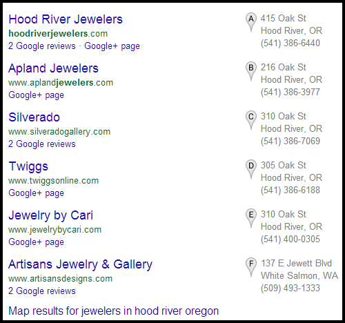 Hood River Jewelers Website Review 311-1050-serp