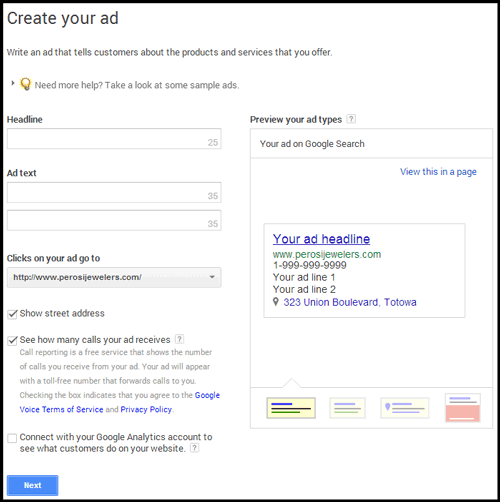 Setting up Google AdWords Express 3545-1002-adwords-express-step2