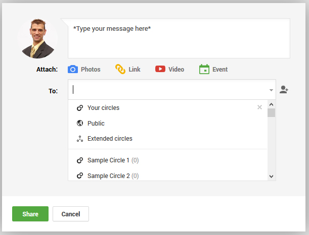 Using Google Plus Circles for Flexible Sharing 3693-921-selecting-circles-1