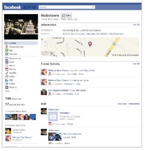 Checking-in on Facebook Places Facebook-Business-Place-Page