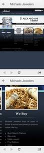 Michaels Jewelers website as seen on smartphones