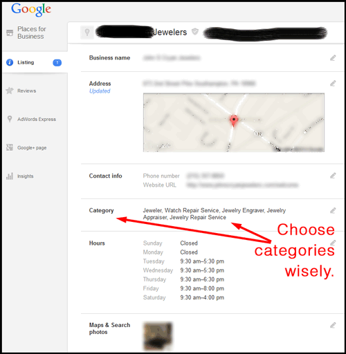 Choosing the Correct Google Places for Business Categories 5591-998-category-list