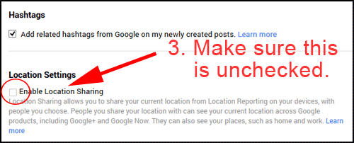 Jewelers Should Deactivate Google+ Location Settings 5939-946-unchecked-location-setting