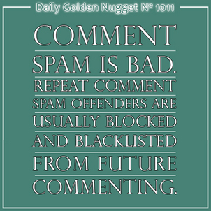 Dealing with Google+ comment spam... 6413-daily-golden-nugget-1011