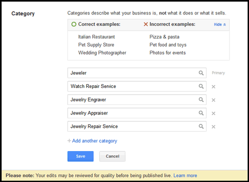 Choosing the Correct Google Places for Business Categories 6566-998-edit-categories