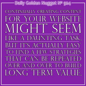 Recap of Several Content Creation Strategies 7924-daily-golden-nugget-924 Recap of Several Content Creation Strategies 7924-daily-golden-nugget-924