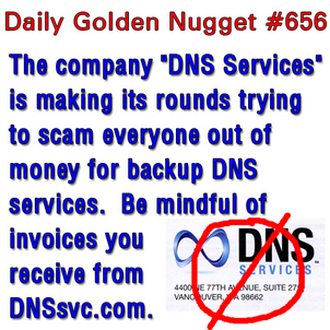 DNS Services Invoices are a Scam