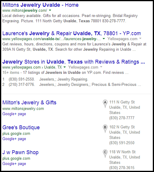 Miltons Jewelry & Gifts Website Review... 9214-990-serp