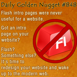 Google Doesnt Like Flash or Flash Intro Pages 9985-daily-golden-nugget-848 Google Doesnt Like Flash or Flash Intro Pages 9985-daily-golden-nugget-848