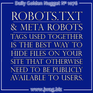 Robots.txt and Meta Robots - A Beginners Guide daily-golden-nugget-1076-91