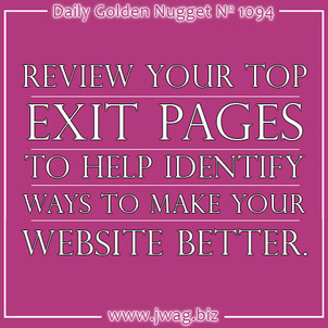 Google Analytics: Exit Page Report daily-golden-nugget-1094-6