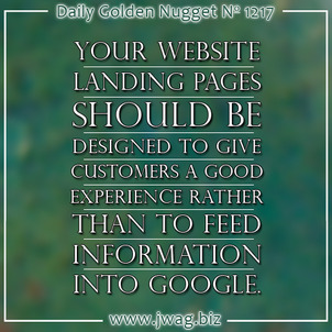 Landing Pages and Doorway Pages Created for Good Purposes daily-golden-nugget-1217-89