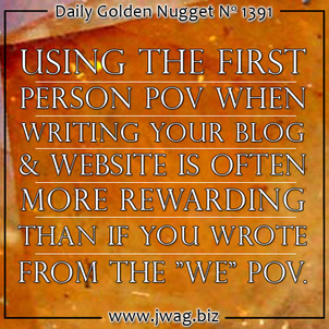 Does Your Website Properly Portray Your Business With the Use of Pronouns?  daily-golden-nugget-1391-60